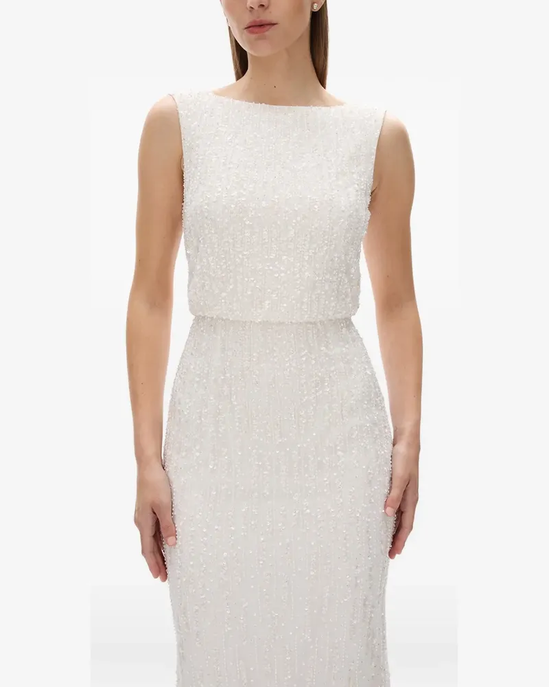 Rachel Gilbert Maxikleid mit Pailletten - Silber Silber