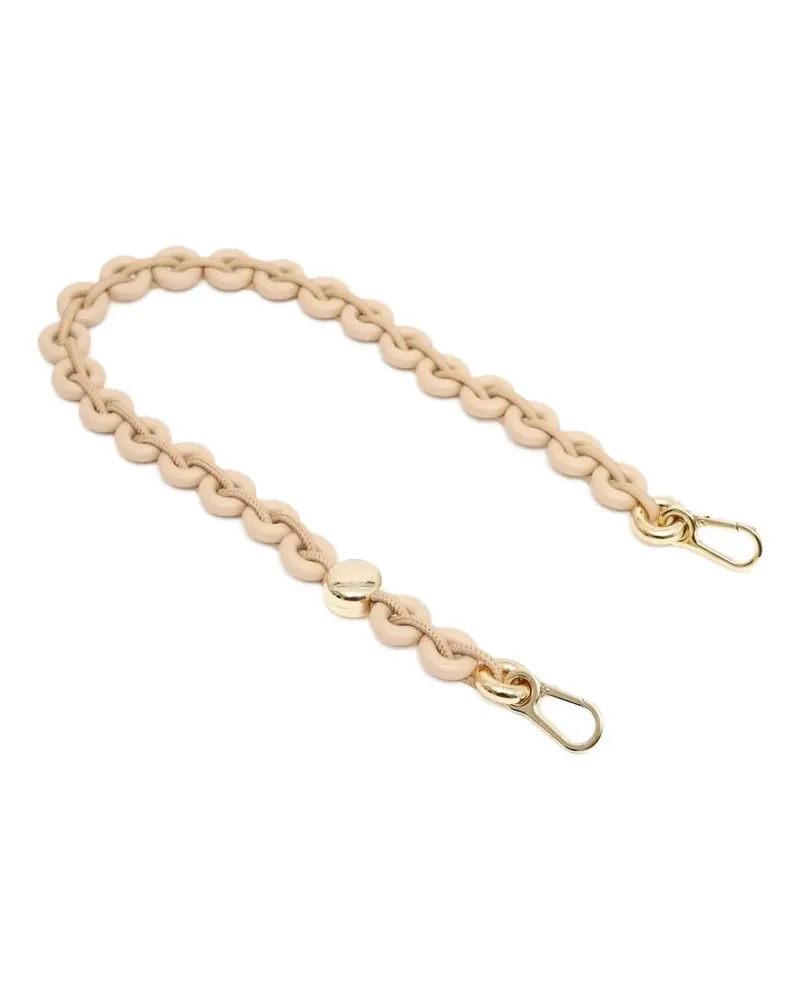 Loewe Brosche aus Leder mit Kettengliedern - Gold Gold