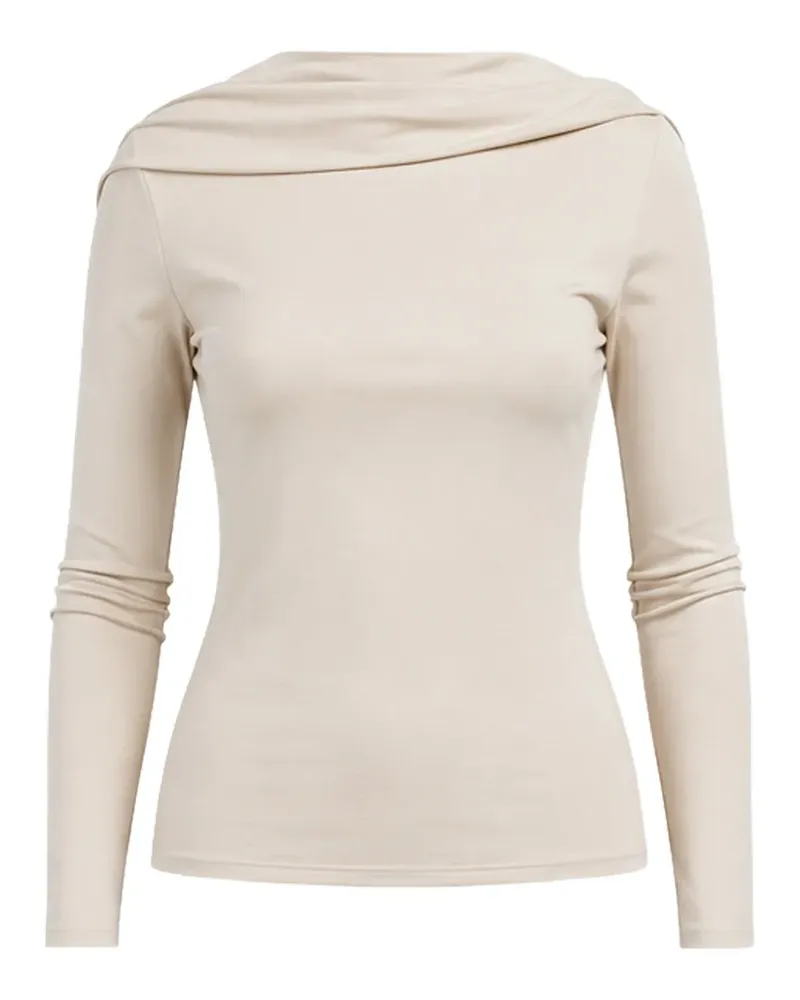 esse Solina cowl-neck long-sleeve T-shirt - Nude Nude