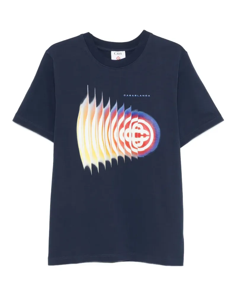 Casablanca Paris T-Shirt mit grafischem Print - Blau Blau