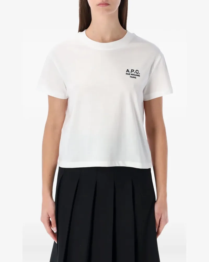 A.P.C. Rue Madame T-Shirt aus Bio-Baumwolle - Weiß Weiß