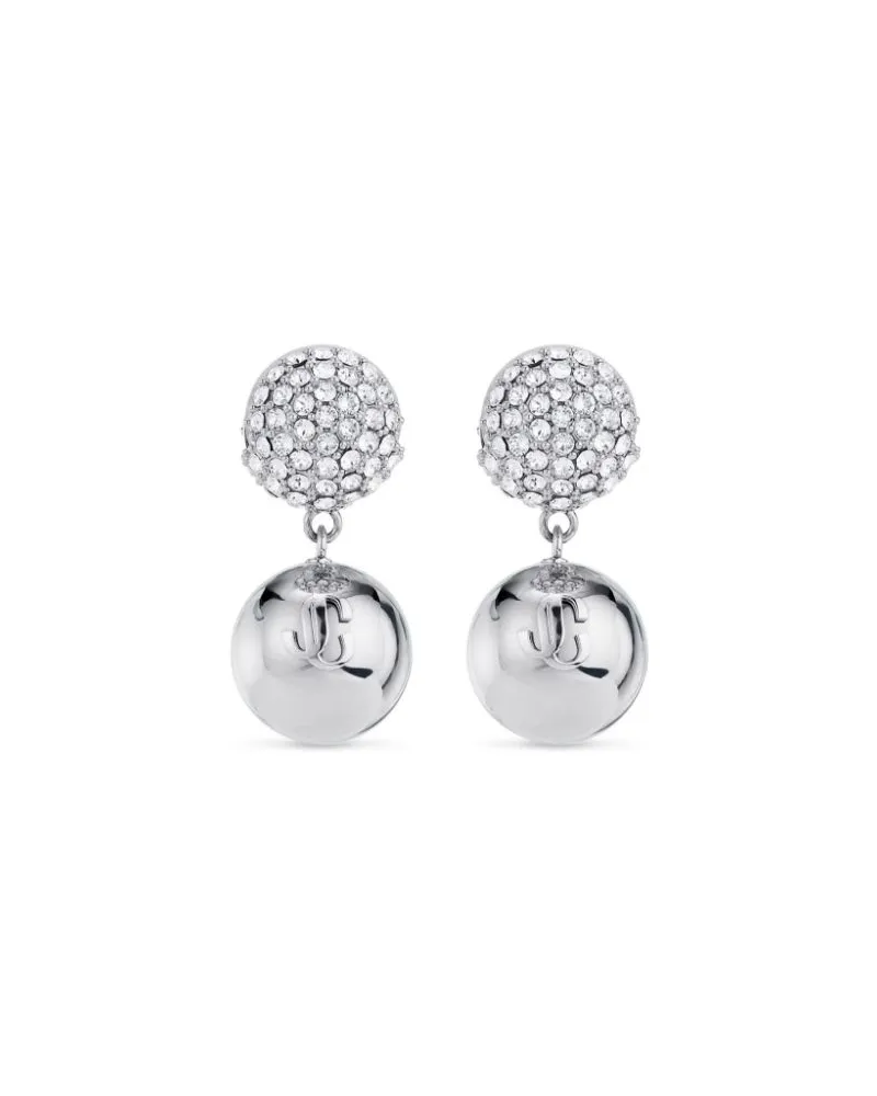 Jimmy Choo Ohrringe mit Logo-Prägung - Silber Silber