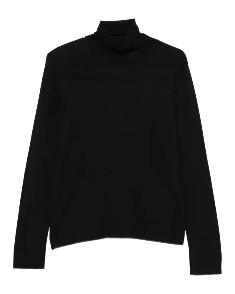 Róhe Rollkragenpullover mit Schleifenverschluss - Silber Silber