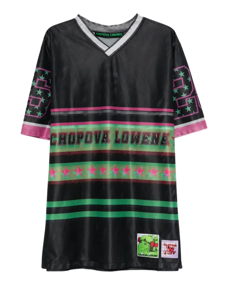 CHOPOVA LOWENA star-stripe T-shirt - Schwarz Schwarz