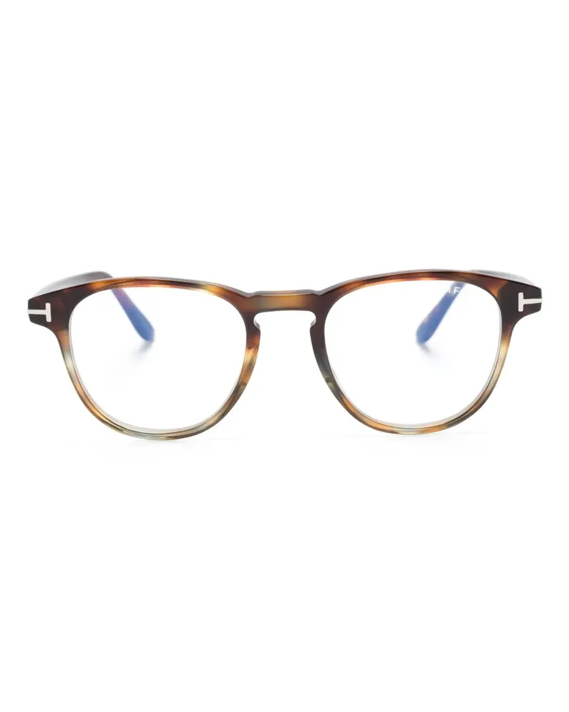 Tom Ford Runde Brille in Schildpattoptik - Braun Braun