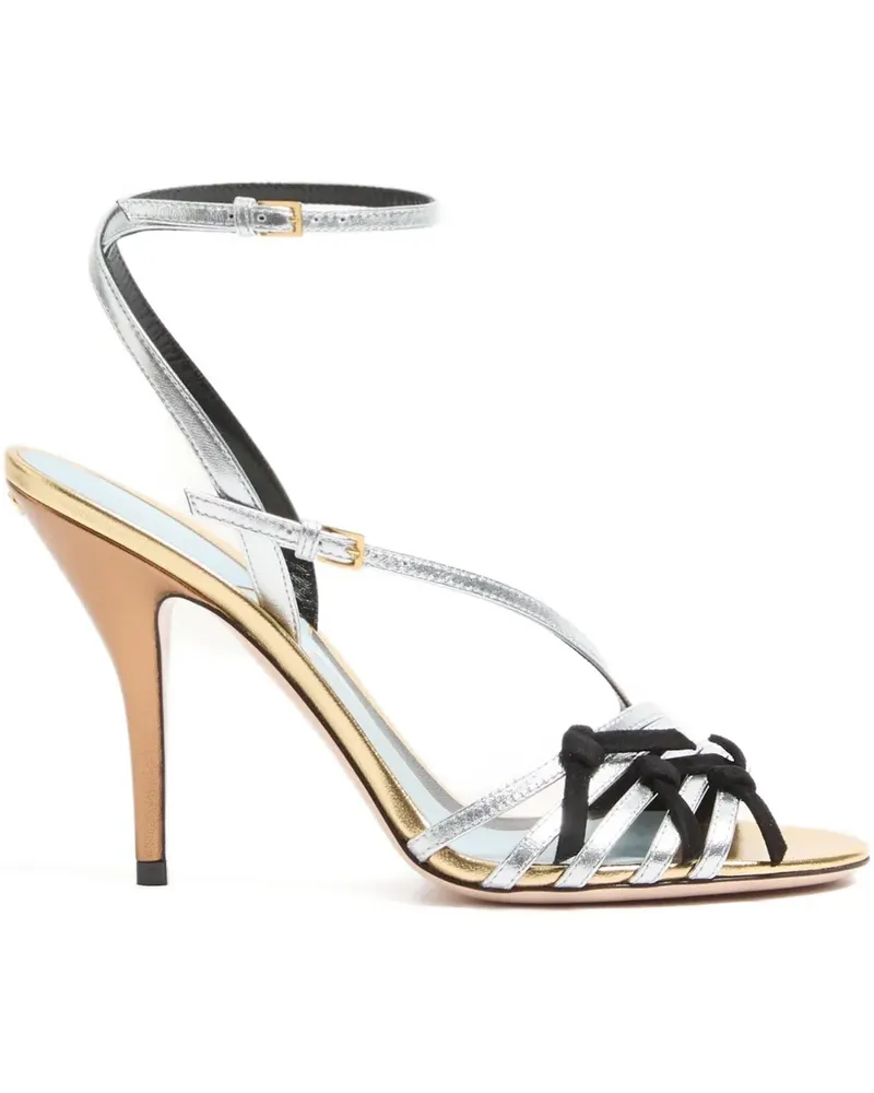 Valentino Garavani 100mm Nodine knotted sandals - Silber Silber