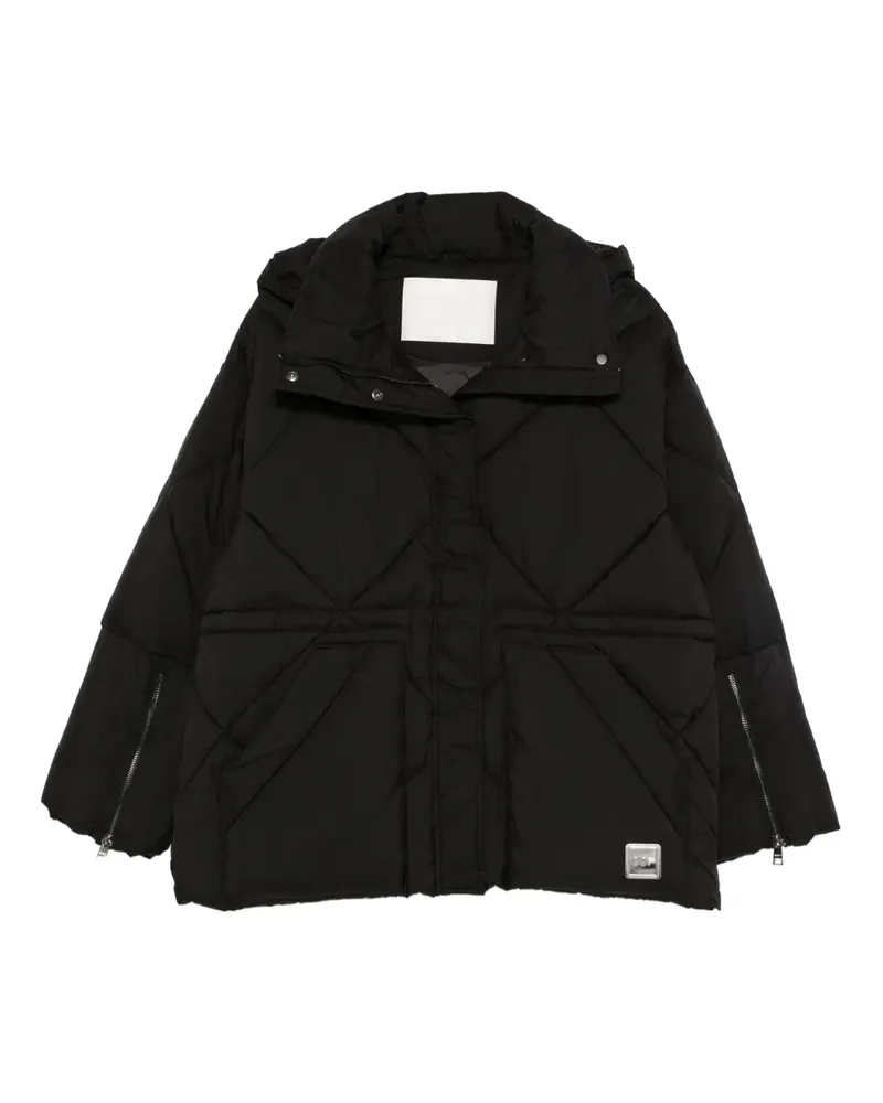 OOF WEAR Gesteppter 9334 Kapuzenparka - Schwarz Schwarz