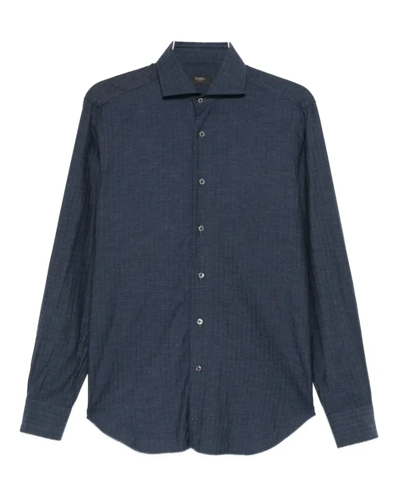 BARBA button-fastening shirt - Blau Blau