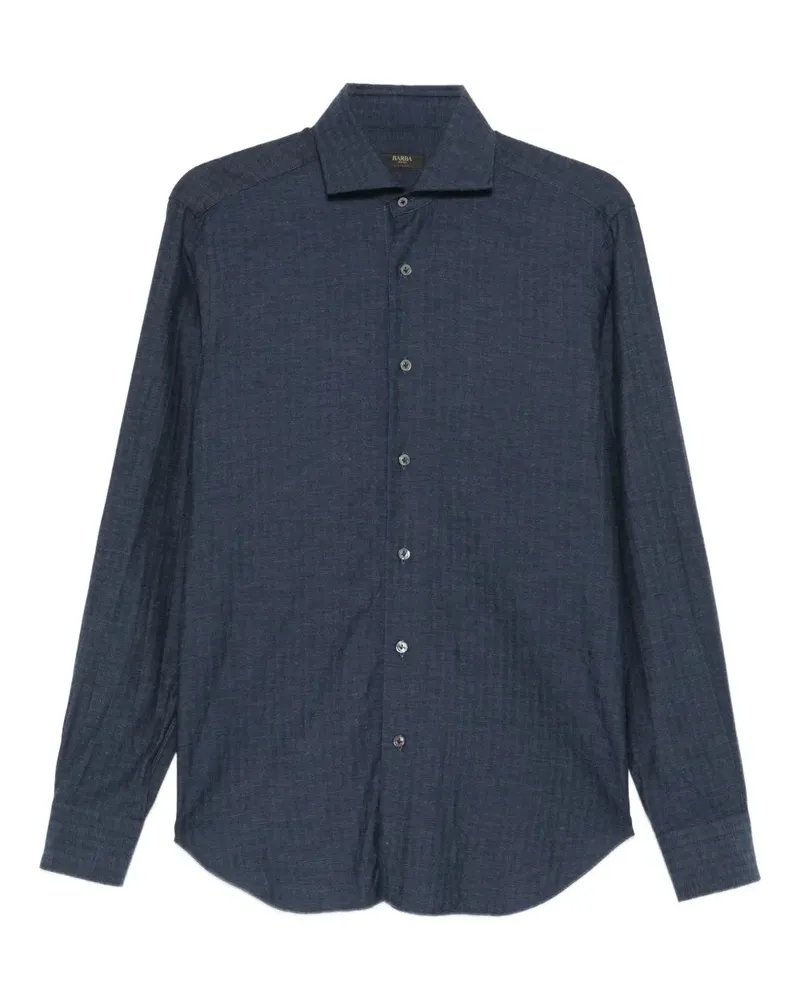BARBA Klassisches Hemd - Blau Blau