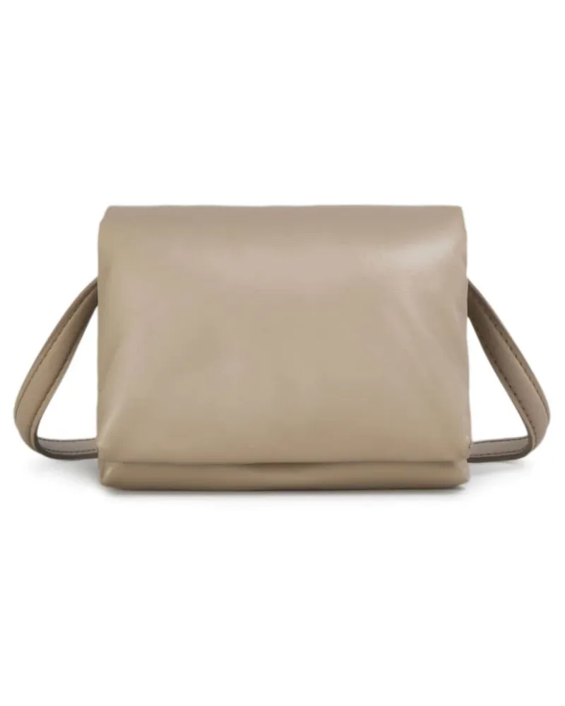 Marni Mini Prisma Clutch aus Leder - Nude Nude