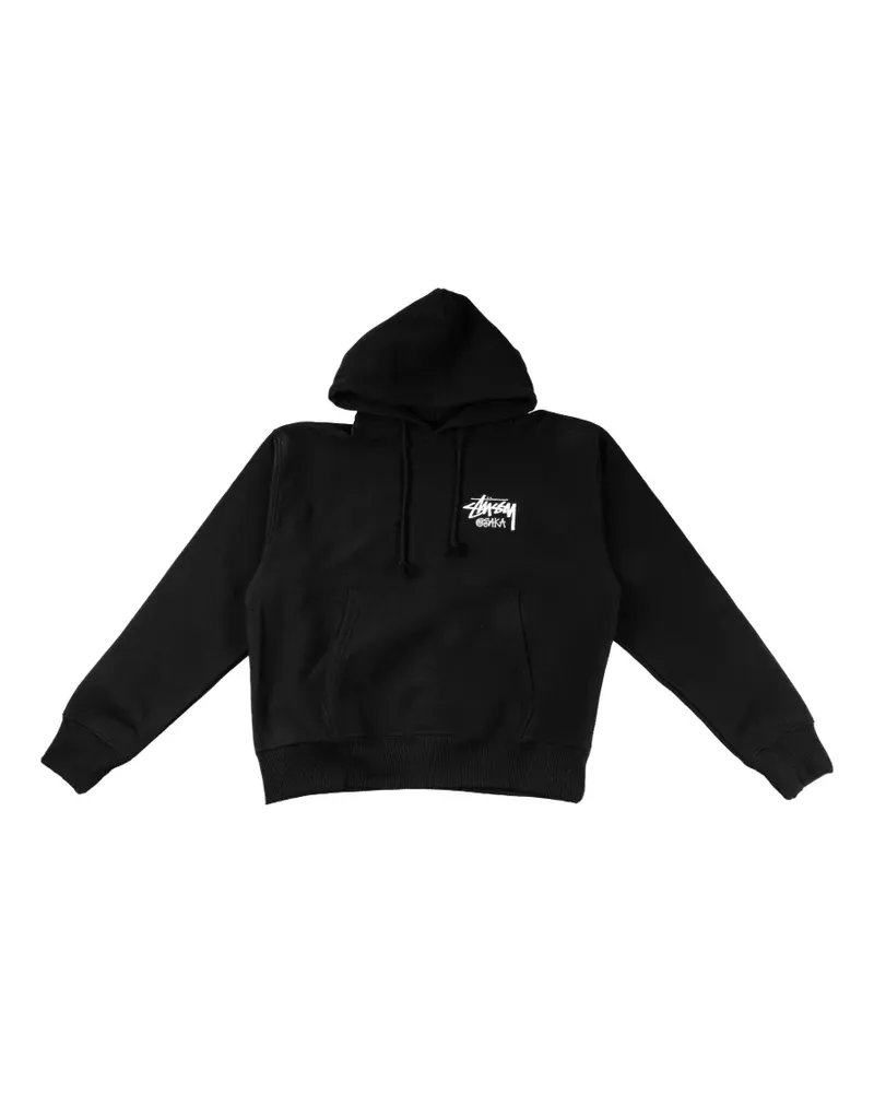 Stüssy Osaka logo-print hoodie - Schwarz Schwarz