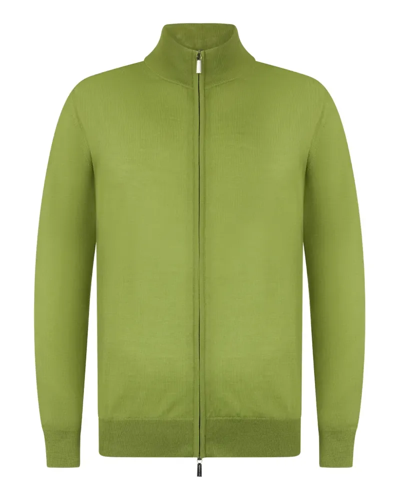 MOORER Casoni-Mll Cardigan mit Stehkragen - Grün Grün