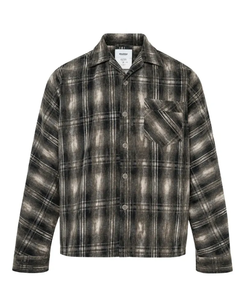 Doublet Dust Pyjama-Hemd mit Karomuster - Grau Grau