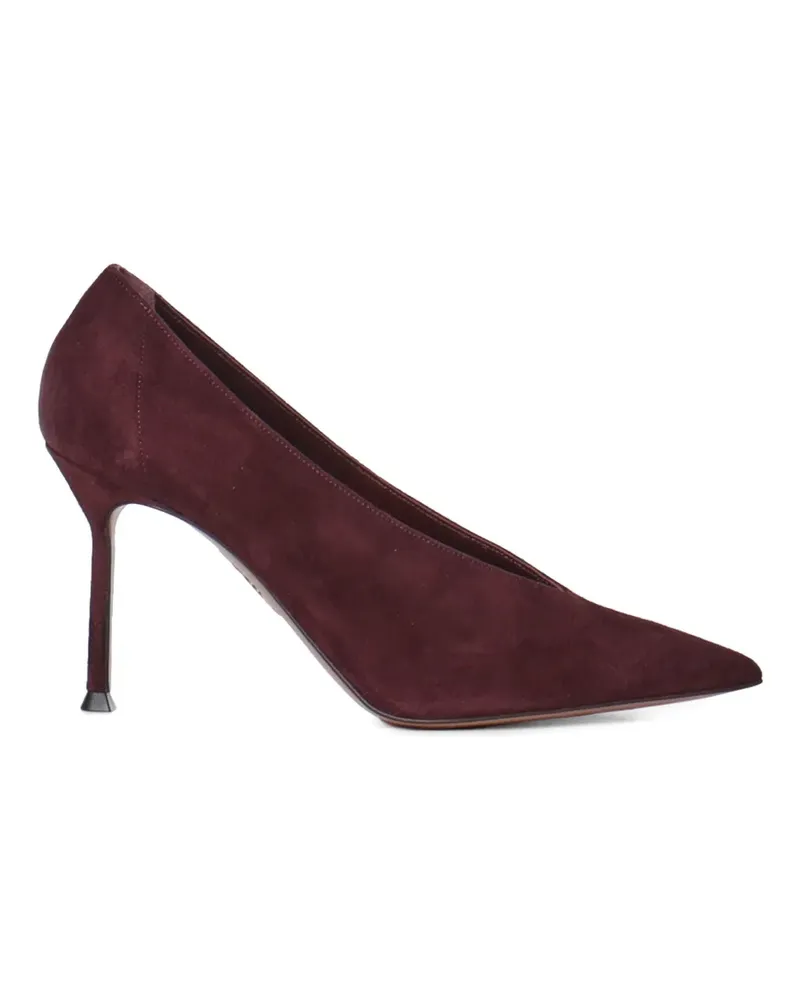 Aquazzura Voltaire Pumps aus Wildleder mit spitzer Kappe und Absatz - Violett Violett