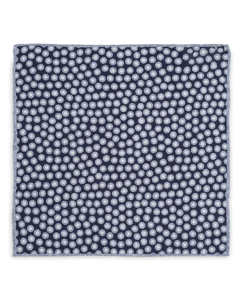 Brunello Cucinelli Einstecktuch mit Polka Dots - Blau Blau