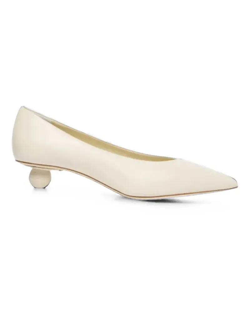 Max Mara Pumps mit Design-Absatz - Weiß Weiß