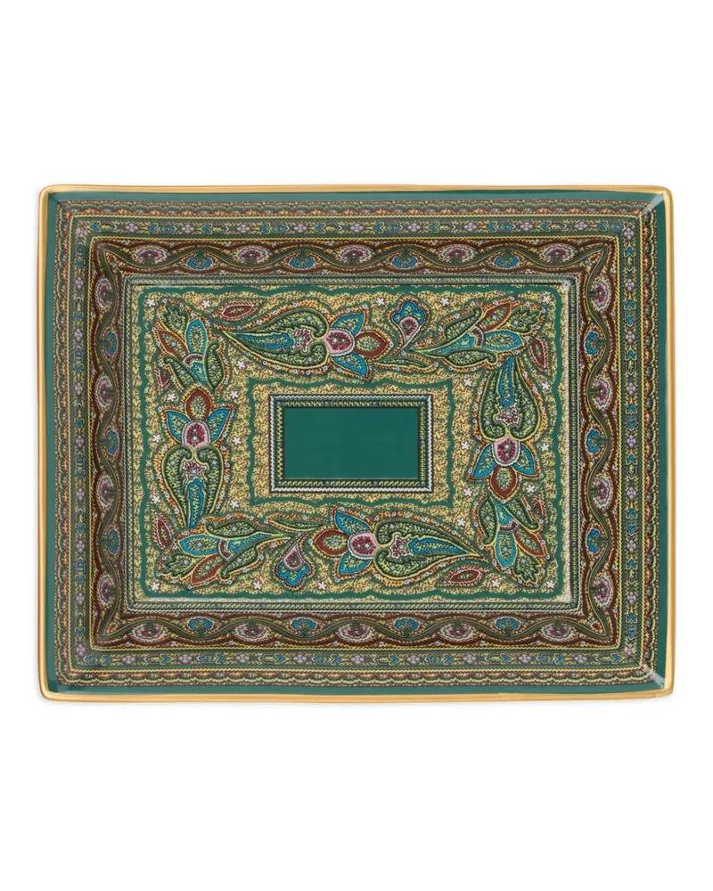 Etro Tablett mit Paisleymuster - Grün Grün