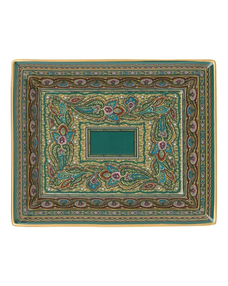 Etro Paisley tray - Grün Grün