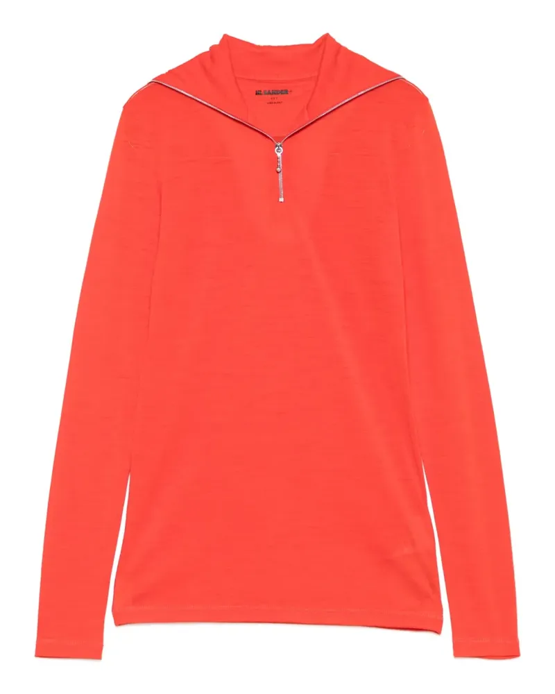 Jil Sander Sweatshirt mit Reißverschluss - Rot Rot
