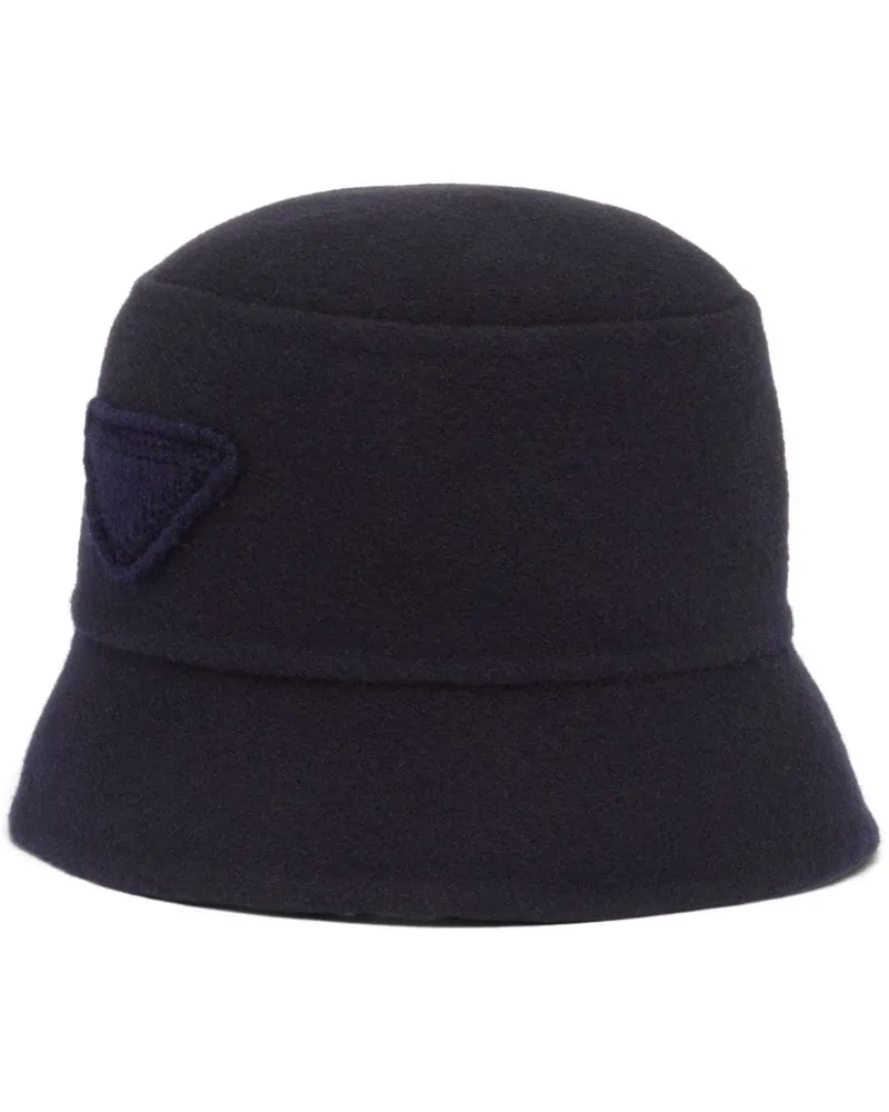 Prada Fischerhut mit Logo - Blau Blau