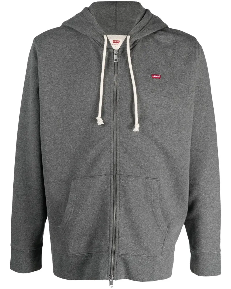 Levi's Kapuzenjacke mit Logo-Patch - Grau Grau