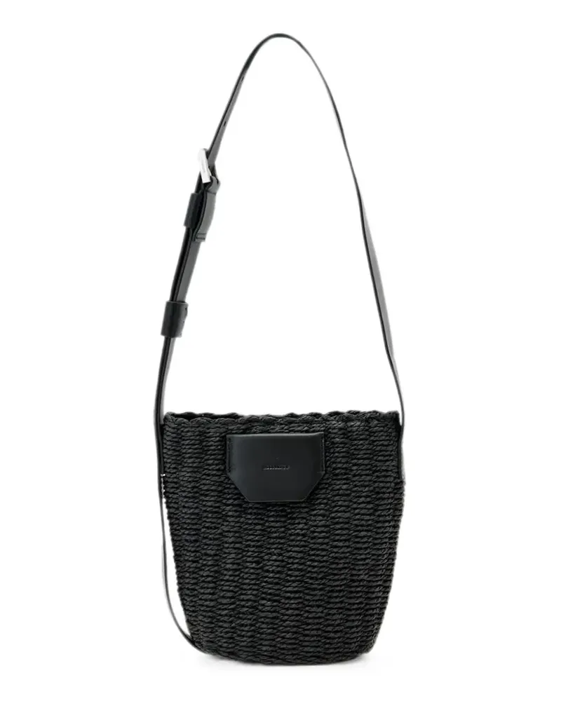 AllSaints Alba woven bucket bag - Schwarz Schwarz