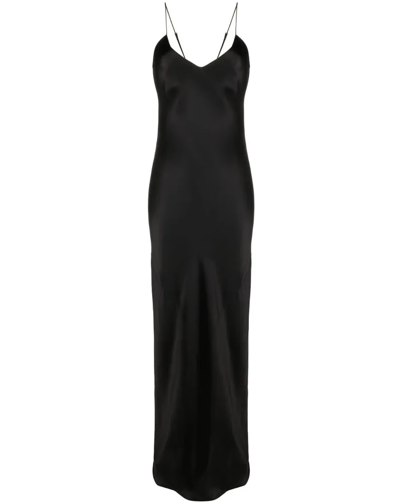 Nili Lotan Abendkleid aus Seidensatin - Schwarz Schwarz