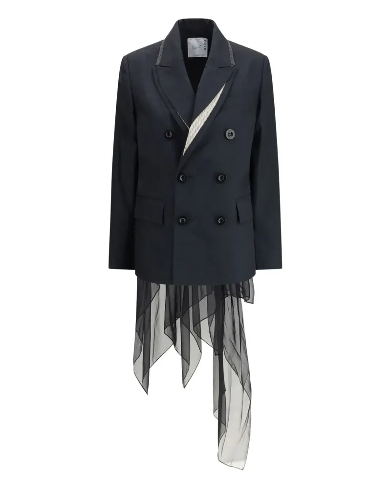 Sacai Doppelreihiges Sakko - Grau Grau