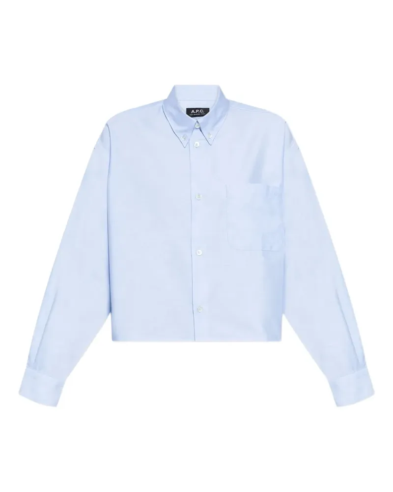 A.P.C. Cropped-Hemd mit Knopfleiste - Blau Blau