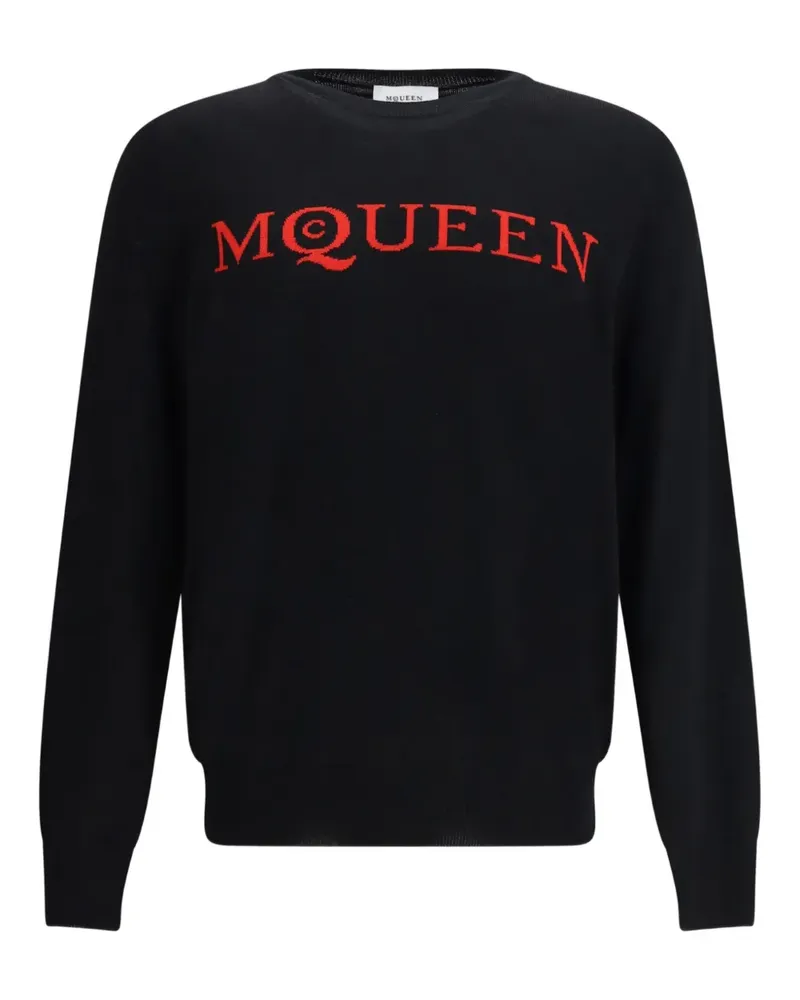 Alexander McQueen logo-detail crew-neck sweater - Schwarz Schwarz