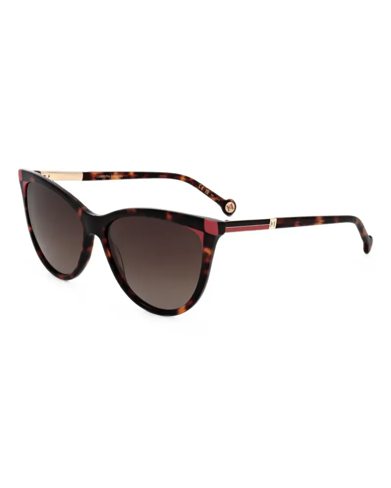 Carolina Herrera New York tortoiseshell-effect cat-eye sunglasses - Braun Braun