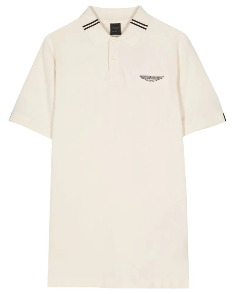 Hackett Aston Martin Poloshirt mit Logo Nude