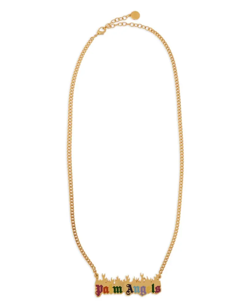 Palm Angels Halskette mit Logo-Schild - Gold Gold