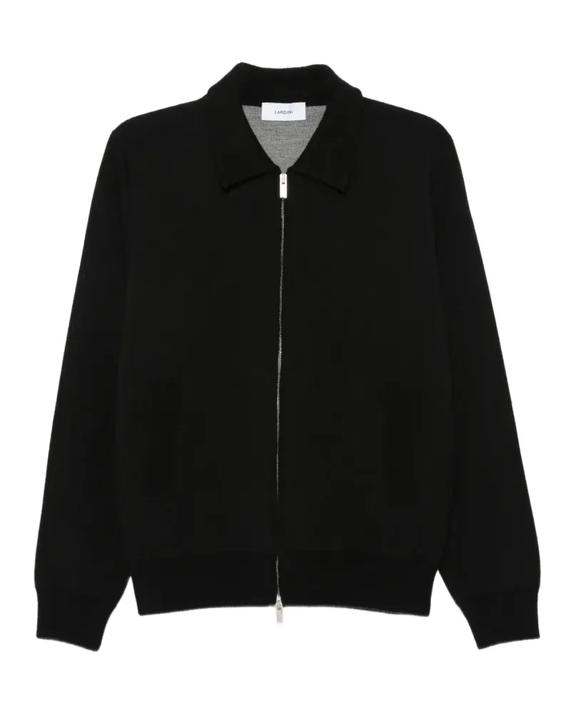 LARDINI Cardigan mit Reißverschluss - Schwarz Schwarz