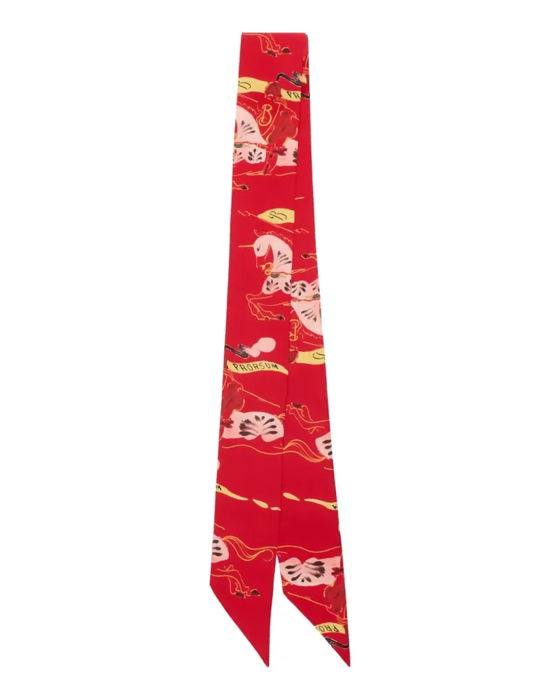 Burberry Seidenschal mit Print - Rot Rot