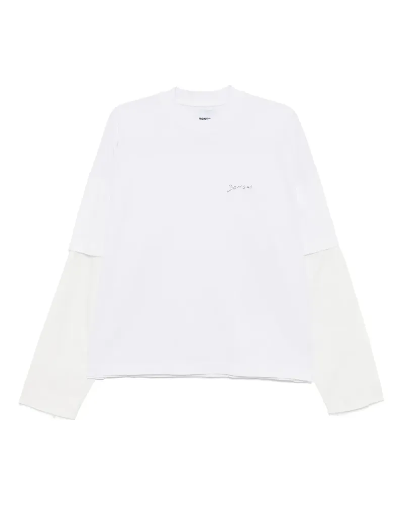 BONSAI T-Shirt mit Logo-Stickerei - Weiß Weiß