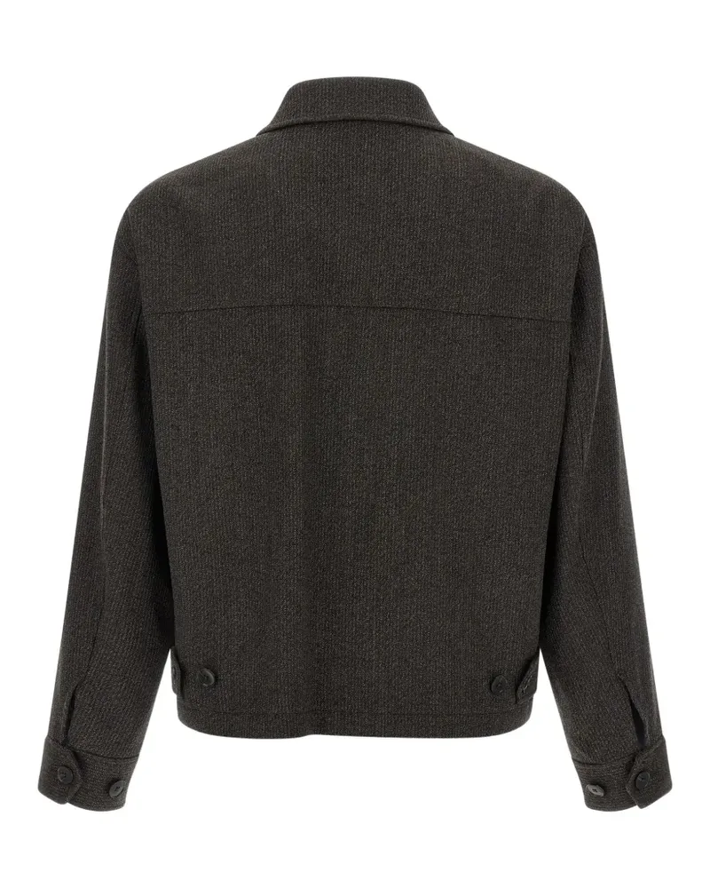 Mfpen Gestreifte Mail Jacke - Grau Grau