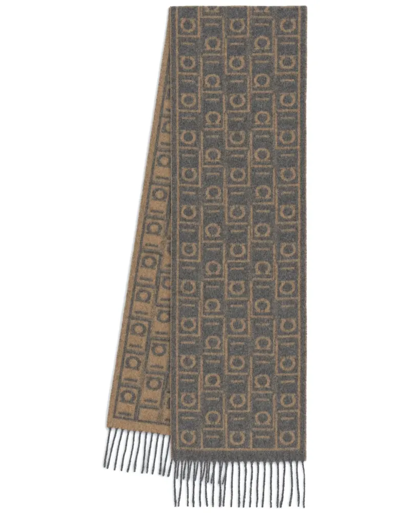 Ferragamo Schal mit Monogramm - Grau Grau