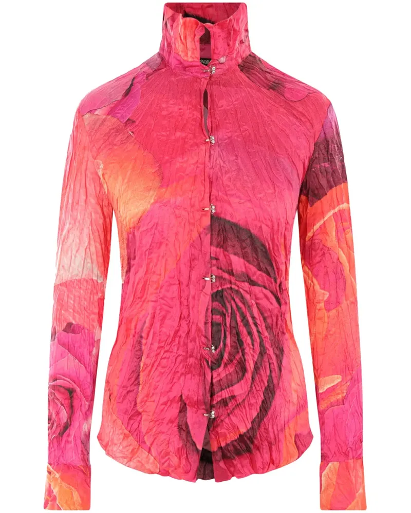 Roberto Cavalli Hemd mit Garden Rose-Print - Rosa Rosa