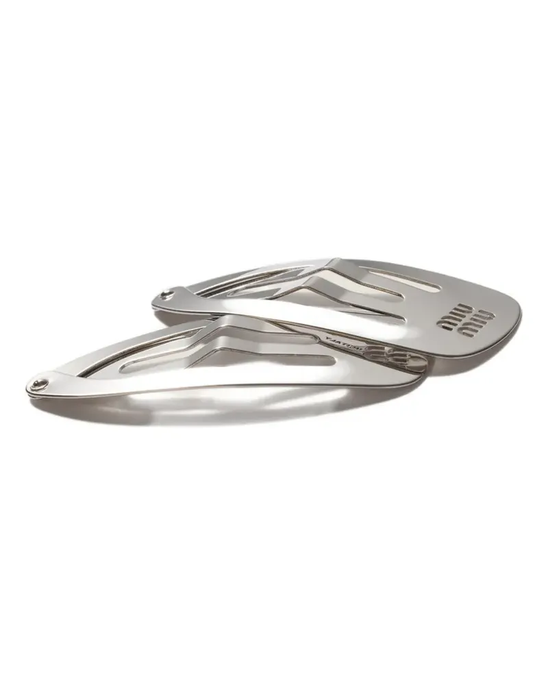 Miu Miu Haarspangen aus Metall - Silber Silber
