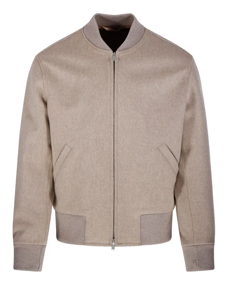 LARDINI Bomberjacke mit gerippten Bündchen - Nude Nude