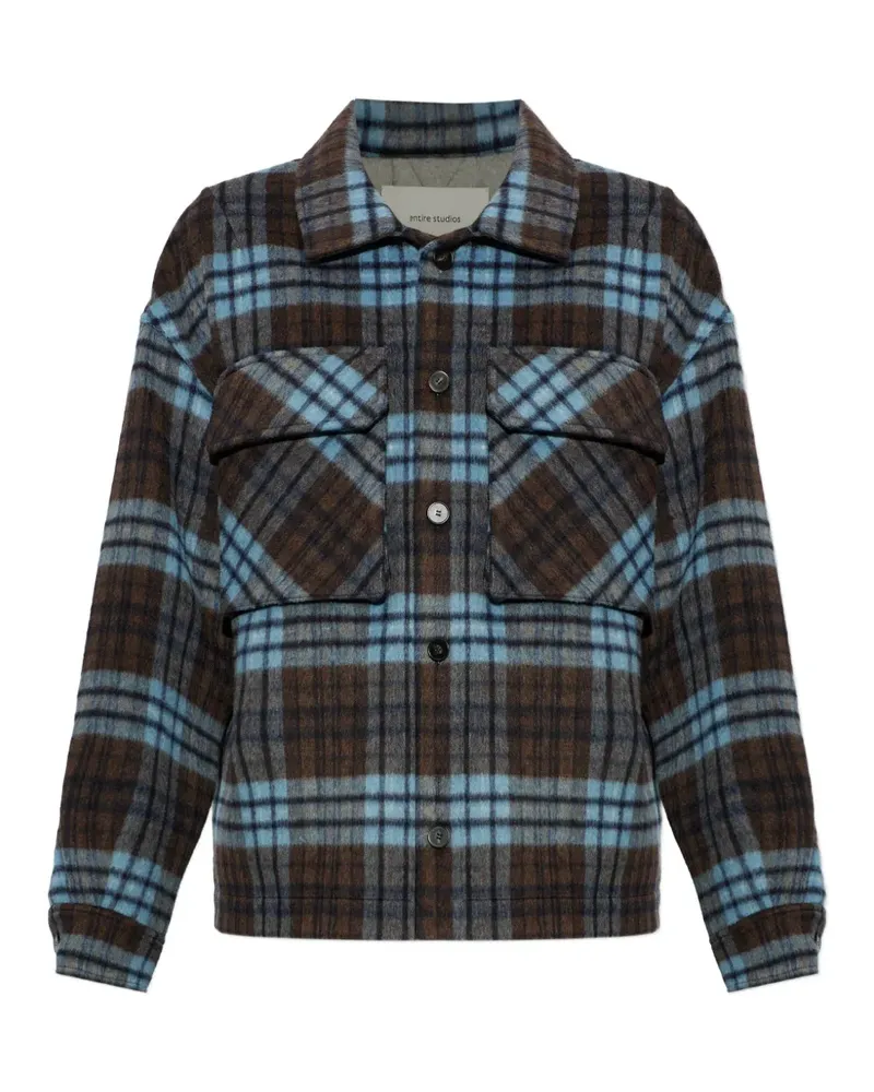 Entire Studios Geknöpfte Jacke mit Karomuster - Braun Braun