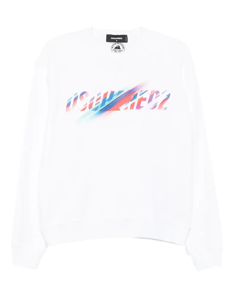 Dsquared2 Sweatshirt mit Logo-Print - Weiß Weiß