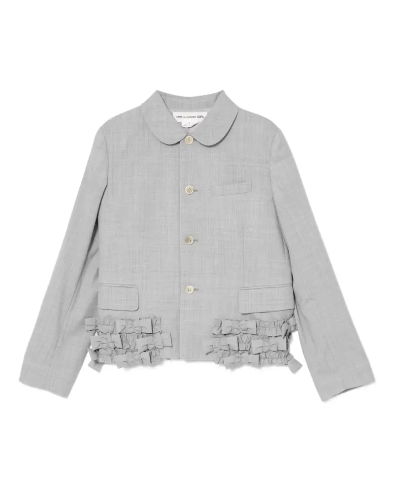 Comme des Garçons Gerüschte Jacke mit Schleife - Grau Grau