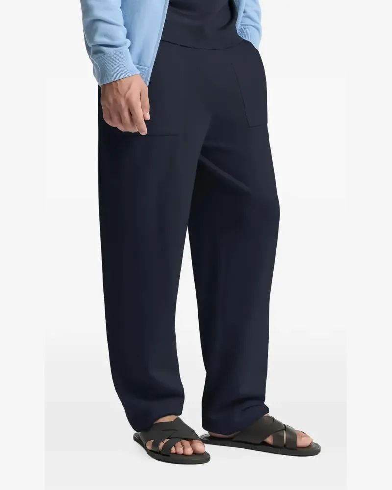 Malo cashmere knitted straight-leg trousers - Blau Blau