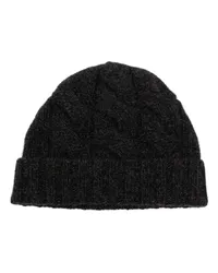 N.Peal Beanie mit Zopfmuster Grau