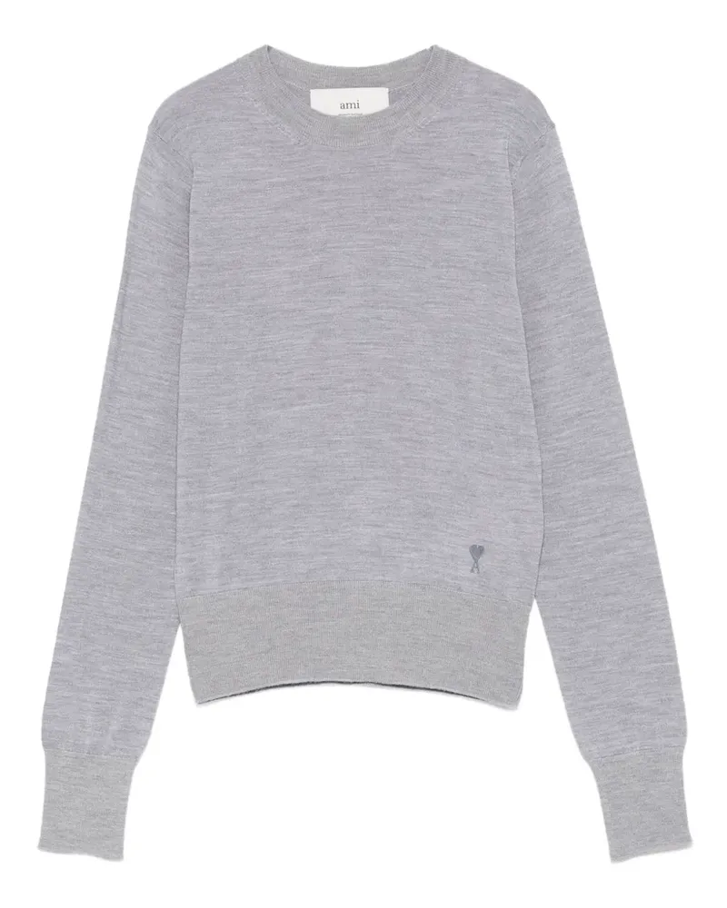 AMI Paris Pullover mit rundem Ausschnitt - Grau Grau
