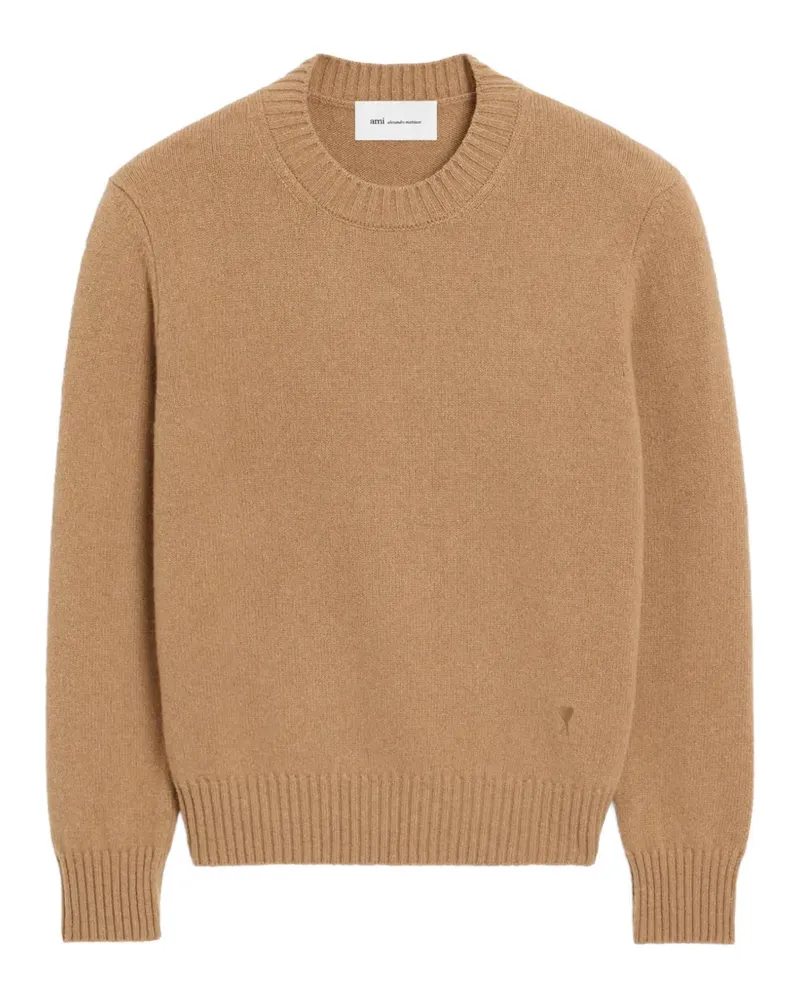 AMI Paris Ami de Coeur Pullover aus Kaschmir mit Rundhalsausschnitt - Braun Braun