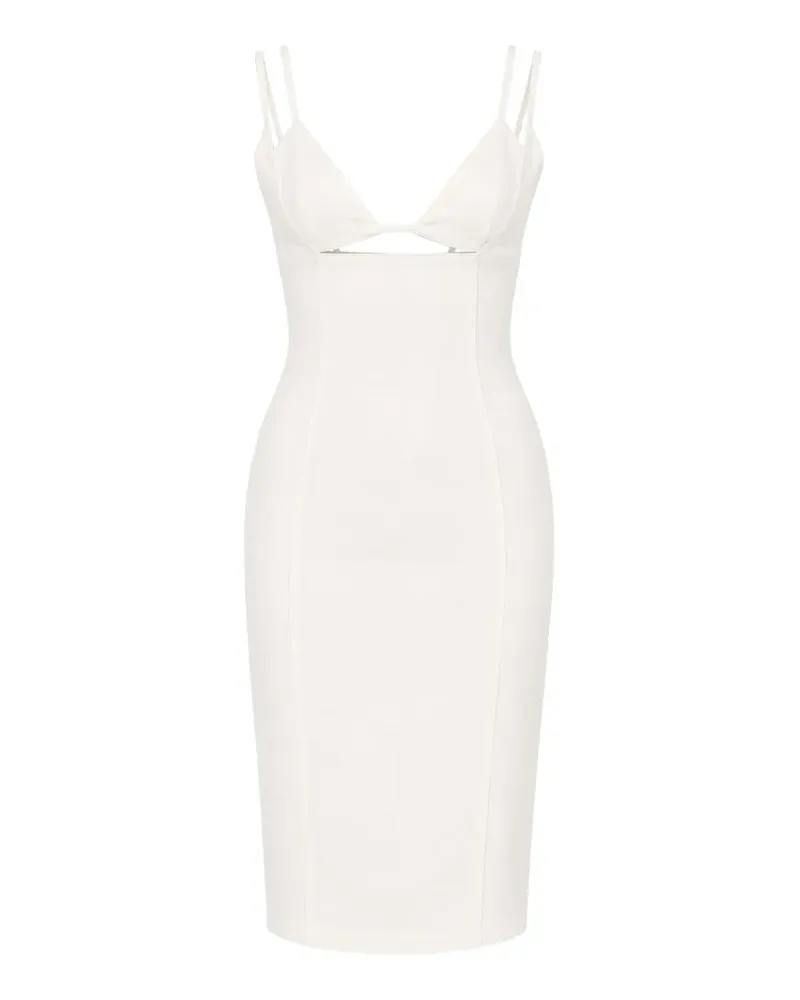 Patrizia Pepe Kleid mit Cut-Out - Weiß Weiß