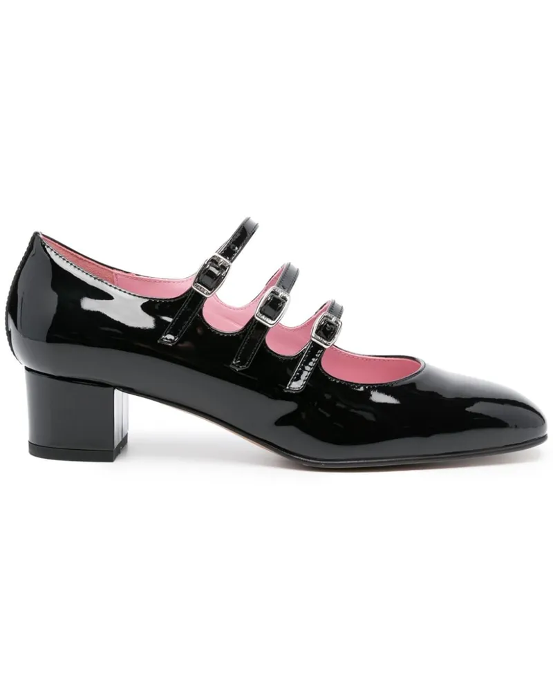 Carel Kina Pumps aus Lackleder 40mm - Schwarz Schwarz